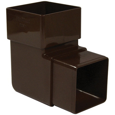 B&Q -  Brown Square 92.5° Offset Downpipe Bend(Dia)65mm