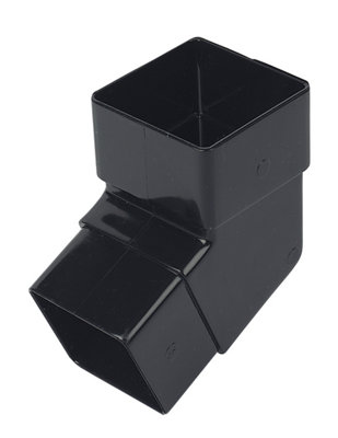 B&Q -  Black Square 112.5° Offset Downpipe Bend