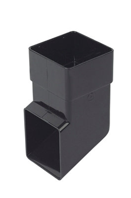 B&Q -  Black Square Gutter Shoe (L)70mm (Dia)65mm