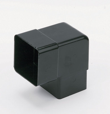 B&Q -  Black Square 92.5° Offset Downpipe Bend