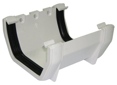 Floplast White Square Union Bracket (Dia) 114mm from B&Q