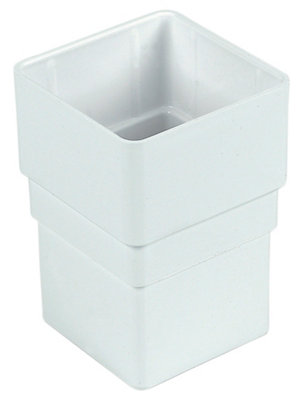 Floplast White Square Gutter Socket (L)70Mm (Dia)65Mm