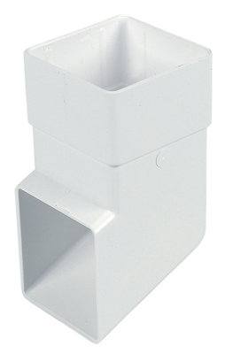B&Q -  White Square Gutter Shoe (L)70mm (Dia)65mm