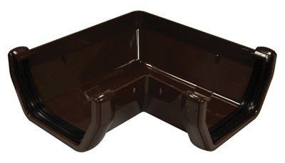 B&Q -  Brown Square 90° Gutter Angle(Dia)114mm