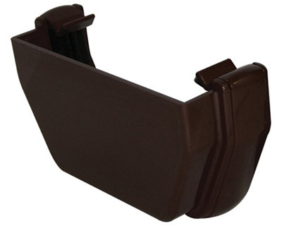B&Q -  Brown Square Gutter Stop End(L)41mm (W)114mm