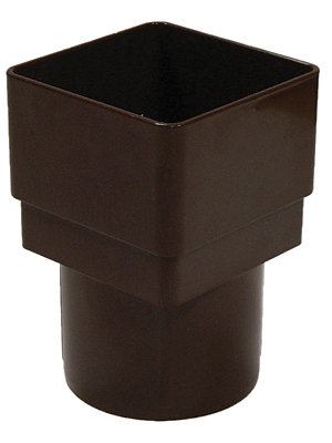 B&Q -  Brown Square To Round Gutter Adaptor(L)65mm