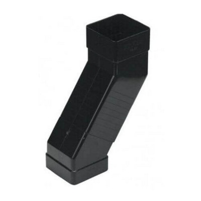 Floplast Down Pipe RBS5BL 65mm Square - Adjustable Offset Bend - Black - Image 4