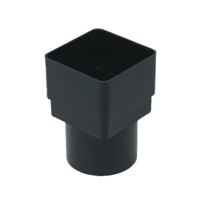 B&Q -  Black Square To Round Gutter Adaptor(L)70mm (Dia)68mm