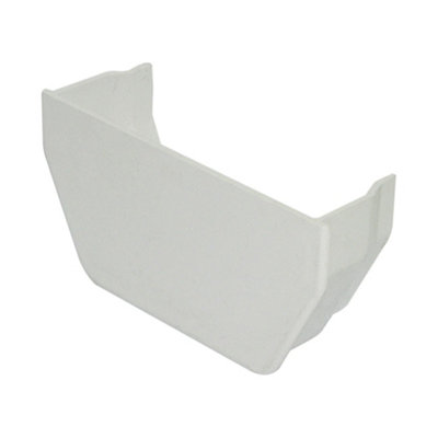 Floplast 114mm Square Internal Stop End White from B&Q
