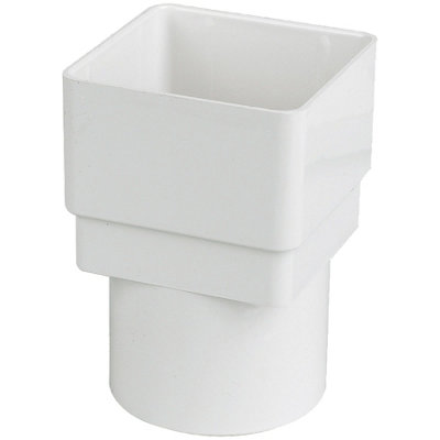 B&Q -  White Square To Round Gutter Adaptor(L)65mm (Dia)68mm