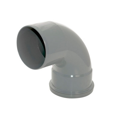 Floplast Grey Ring Seal Soil Bend Single Socket - 92.5 Degree X 110Mm - Image 10