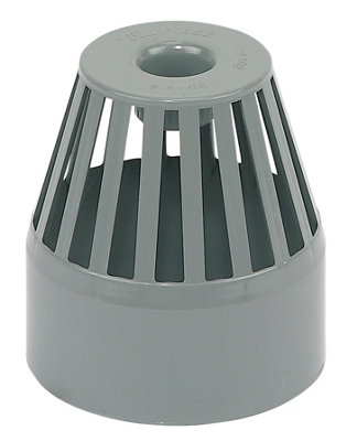 B&Q -  Ring Seal Soil Grey Solvent Weld Vent Terminal(Dia)110mm