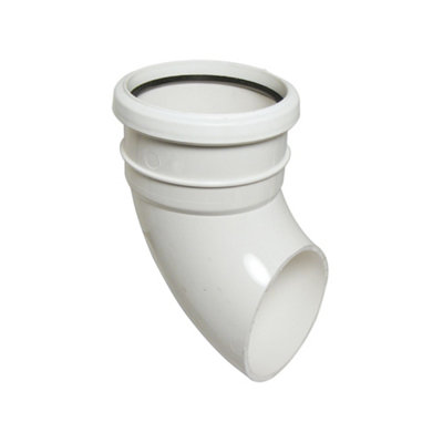 Floplast 110mm Soil 92.5' Socket/spigot Bend White from B&Q