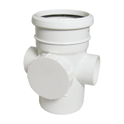 Floplast 110Mm Soil Access Socket/Spigot White