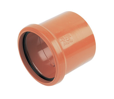 Floplast Terracotta Underground Drainage Waste Pipe Coupler(Dia)110mm from B&Q