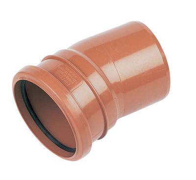 B&Q -  Underground Drainage Non-Adjustable Single Socket Bend 285119(Dia)110mm (L)132mm