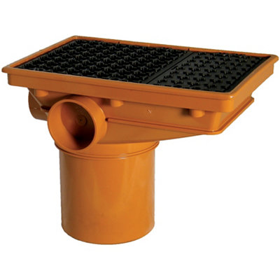 Floplast Underground Drainage Rectangular Hopper & Grid(Dia)110mm from B&Q