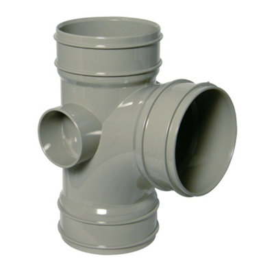 Floplast Solvent Weld Soil 92.5 Degree Branch Grey Ss191 from B&Q