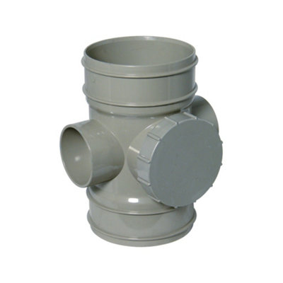 Floplast Solvent Weld Soil Access Pipe Ss275 Grey