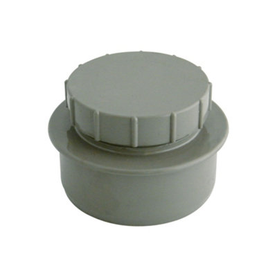 Floplast Solvent Weld Soil Screw Access Cap Ss292 Grey