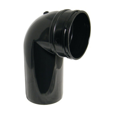 Floplast Solvent Weld Soil 90 Degree Spigot Bend Black Ss168 from B&Q