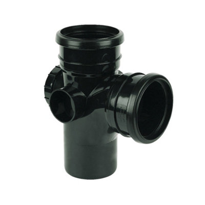 Floplast 110Mm Soil Access Branch 92.5' Degree Black