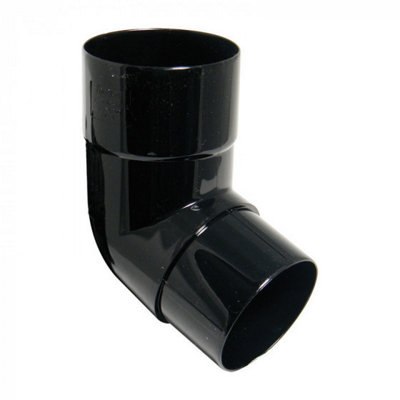 B&Q -  Deepflow Hi-Cap 112.5 Degree Offset Bend 80mm Black84mm Round Downpipe Compatible