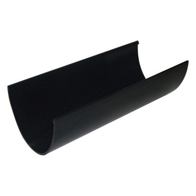 B&Q -  Xtraflo Industrial Half-Round Gutter 170mm X 4M BlackHeavy-Duty Pvc-U