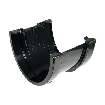 B&Q -  Xtraflo Industrial 170mm Half-Round Gutter Union BracketBlack