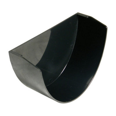 B&Q -  Xtraflo Industrial 170mm Half-Round Gutter Internal Stopend BlackXtraflo Model.