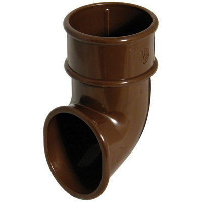 Floplast Miniflo Brown Half Round Gutter Shoe (Dia)50mm from B&Q