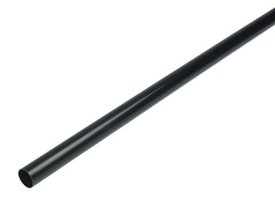 B&Q -  Miniflo Black Round Gutter Socket (L)2000mm (Dia)50mm