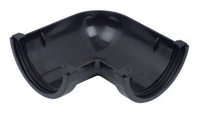 B&Q -  Miniflo Black Half Round 90° Gutter Angle(Dia)76mm