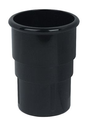 B&Q -  Miniflo Black Round Gutter Socket (L)59mm (Dia)50mm