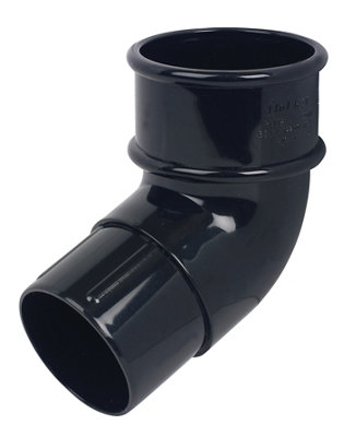 Floplast Miniflo Black Round 112.5° Offset Downpipe Bend(Dia)50mm from B&Q