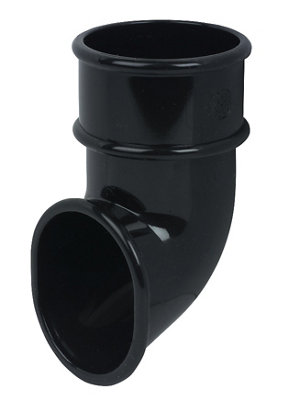 B&Q -  Miniflo Black Round Gutter Shoe (Dia)50mm