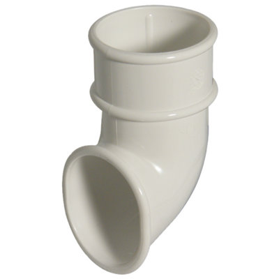 B&Q -  Miniflo White Round Gutter Shoe (Dia)50mm
