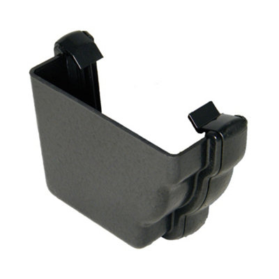 Floplast Niagara Cast Iron Effect External Stopend Left Hand Black