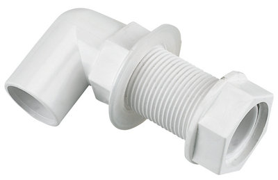 B&Q -  Solvent Weld Bent Waste Tank Connector(Dia)21.5mm