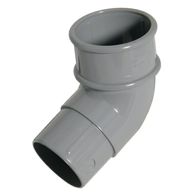 B&Q -  Miniflo Grey Round 112.5° Offset Downpipe Bend(Dia)50mm