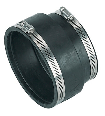 Floplast Black Underground Drainage Flexible Waste Pipe Adaptor(Dia)136mm from B&Q