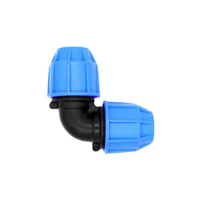 Floplast Compression 90° Equal Knuckle Pipe Elbow (Dia)53.4mm from B&Q