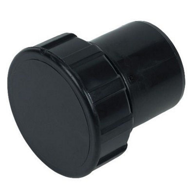 B&Q -  Abs Solvent Weld Access Plug 50mm Black Ws32B (Pack Of 5)