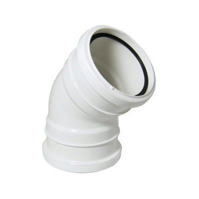 Floplast 110Mm Soil 135' Double Socket Bend - Sp563 White