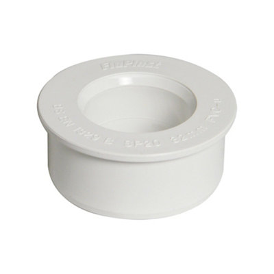 Floplast Boss AdaptorSolvent Weld 32mm White from B&Q