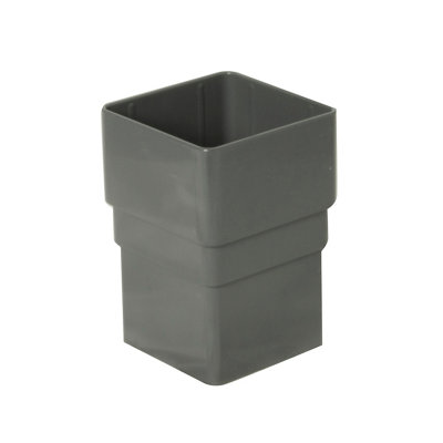 Floplast Anthracite Grey Square Downpipe (L)0.14M from B&Q