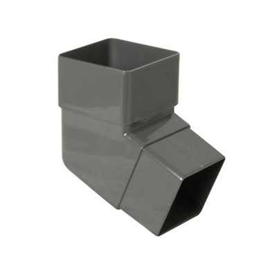 B&Q -  Anthracite Grey Square 112.5° Offset Downpipe Bend
