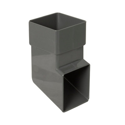 B&Q -  Anthracite Grey Square Gutter Shoe (L)139mm