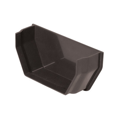Floplast Anthracite Grey Square Gutter Length (L)0.04M from B&Q