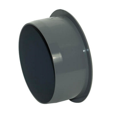 B&Q -  110mm Ring Seal Soil Socket Plug Anthracite GreyPush-Fit Upvc